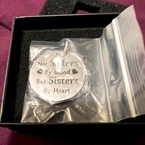 NEW IN BOX Key Chain!! “Not Sisters by Blood but Sisters by Heart”